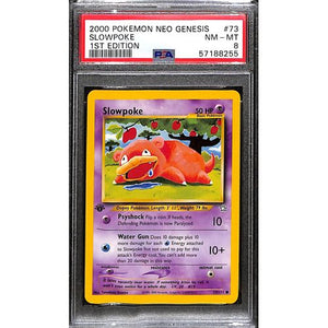PSA8 - 2000 Pokemon - Slowpoke 73/111 - 1st Edition Neo Genisis - TCGroupAU