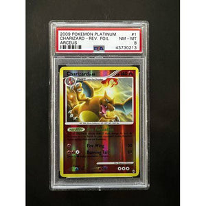 PSA8 2009 Pokemon Charizard Reverse Foil - 1/99 - Platinum Arceus - TCGroupAU