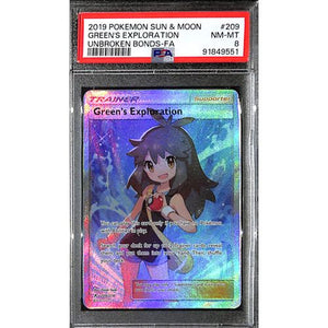 PSA8 - 2019 Pokemon - Green's Exploration - 209/214 Unbroken Bonds - TCGroupAU
