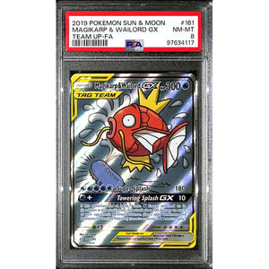 PSA8 - 2019 Pokemon - Magikarp & Wailord Gx 161/181 - Team Up - TCGroupAU