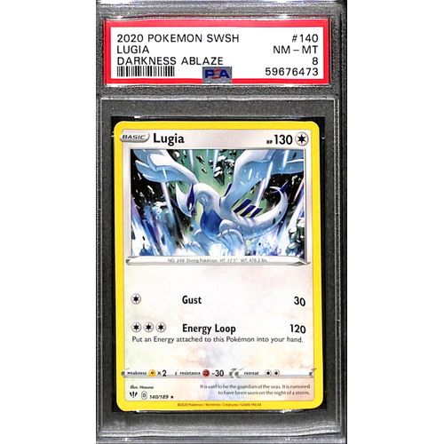 PSA8 - 2020 Pokemon - Lugia 140/189 - Darkness Ablaze - TCGroupAU