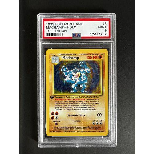 PSA9 - 1999 Pokemon Game Machamp - Holo - 008/102 - Base Set - TCGroupAU