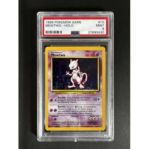 PSA9 - 1999 Pokemon Game Mewtwo - Holo - 010/102 - Base Set - TCGroupAU