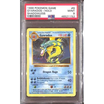 PSA9 - 1999 Pokemon - Gyarados Holo 6/102 - Shadowless - TCGroupAU