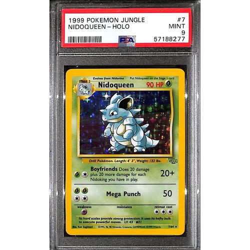 PSA9 - 1999 Pokemon - Nidoqueen Holo 7/64 - Jungle - TCGroupAU