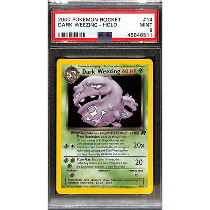 PSA9 2000 - Pokemon Dark Wheezing Holo 14/82 Rocket - TCGroupAU