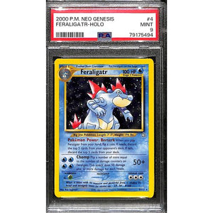 PSA9 - 2000 Pokemon - Feraligatr Holo 4/11 - Neo Genesis - TCGroupAU