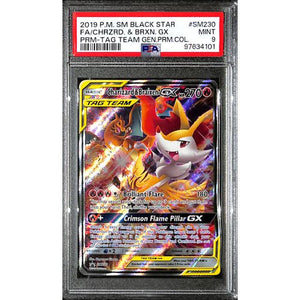 PSA9 - 2019 Pokemon - Black Star FA/Chrzrd & Brxn Gx SM230 - Tag Team Gen.Prm.Col - TCGroupAU