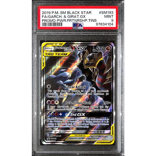 PSA9 - 2019 Pokemon - Black Star FA/Garch. & Girat. GX SM193 - Promo-Pwr.Prtnrshp.Tins - TCGroupAU