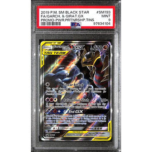 PSA9 - 2019 Pokemon - Black Star FA/Garch. & Girat. GX SM193 - Promo-Pwr.Prtnrshp.Tins - TCGroupAU