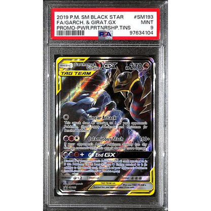 PSA9 - 2019 Pokemon - Black Star FA/Garch. & Girat. GX SM193 - Promo-Pwr.Prtnrshp.Tins - TCGroupAU