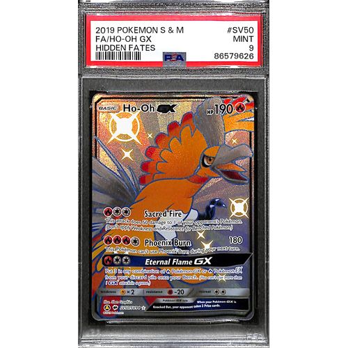 PSA9 - 2019 Pokemon - FA/Ho-Ho Gx SV50/SV94 - Hidden Fates - TCGroupAU