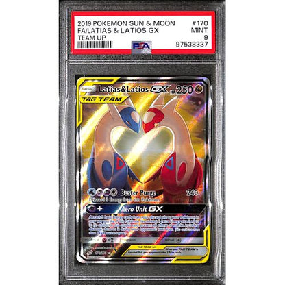 PSA9 - 2019 Pokemon - FA Latias & Latios GX Holo - Team Up - TCGroupAU