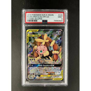 PSA9 2019 Pokemon FA/M.LPNY & JGLYPF.GX 226/236 - Cosmic Eclipse - TCGroupAU
