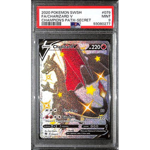 PSA9 - 2020 Pokemon - FA/ Charizard V 079/073 - Champion's Path - TCGroupAU