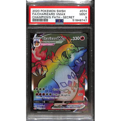 PSA9 2020 - Pokemon FA/Charizard VMAXA 074/073 Champions Path - TCGroupAU