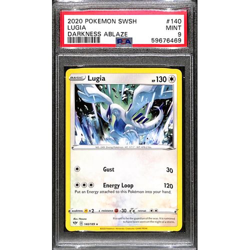 PSA9 - 2020 Pokemon - Lugia 140/189 - Darkness Ablaze - TCGroupAU