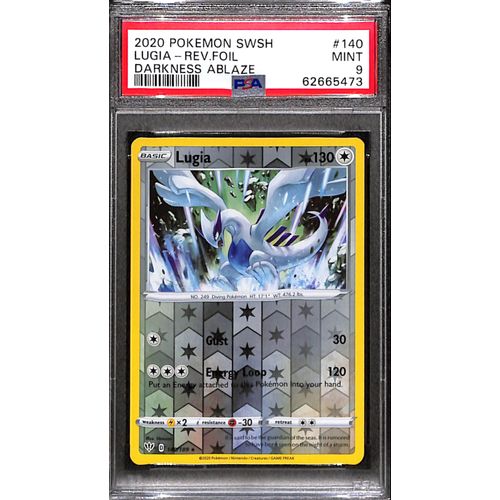 PSA9 - 2020 Pokemon - Lugia Rev Foil 140/189 - Darkness Ablaze - TCGroupAU