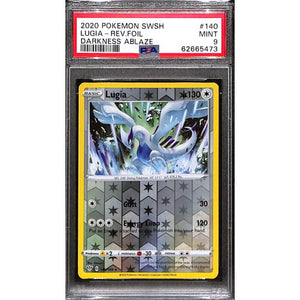 PSA9 - 2020 Pokemon - Lugia Rev Foil 140/189 - Darkness Ablaze - TCGroupAU