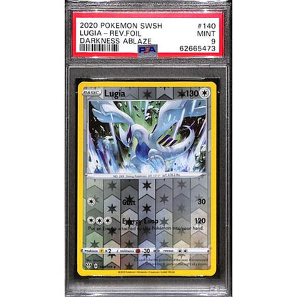 PSA9 - 2020 Pokemon - Lugia Rev Foil 140/189 - Darkness Ablaze - TCGroupAU