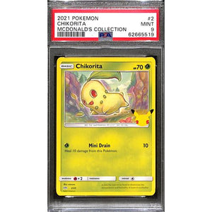 PSA9 - 2021 Pokemon - Chikorita 2/25 - McDonalds Collection - TCGroupAU