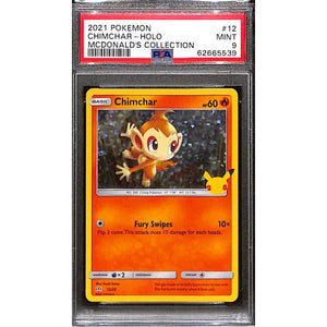 PSA9 - 2021 Pokemon - Chimchar Holo 12/25 - McDonalds Collection - TCGroupAU