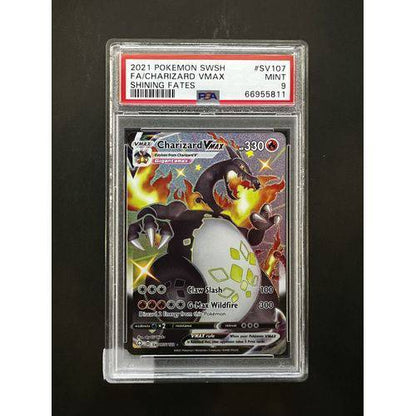 PSA9 2021 Pokemon FA Charizard VMAX - SV107/SV122 - Shining Fates - TCGroupAU