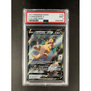PSA9 2021 Pokemon FA/Dragonite V 192/203 - Evolving Skies - TCGroupAU