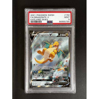 PSA9 - 2021 Pokemon Swsh FA - Dragonite V - 192/203 - Evolving Skies - TCGroupAU