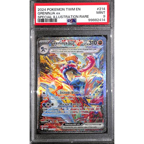 PSA9 - 2024 Pokemon - Greninja Ex 214/167 - Twm En - TCGroupAU
