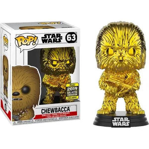 Pop! Vinyl - Star Wars 63 Chewbacca Gold 2019 Galactic Convention Exclusive - Bobble Head - TCGroupAU