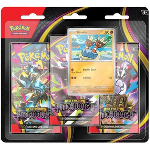 Pokémon Trading Card Game - Mega Evolution - Pitch Black - Three Booster Blister