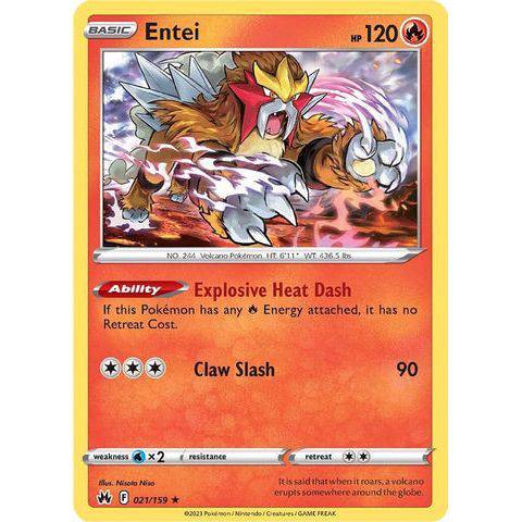 Entei (021/159)  - Crown Zenith - Pokemon - TCGroupAU