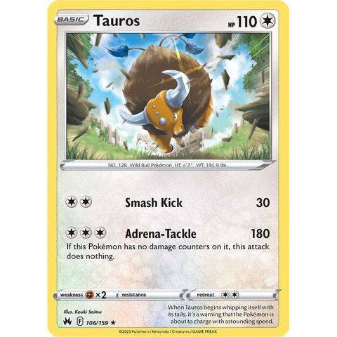 Tauros (106/159)  - Crown Zenith - Pokemon - TCGroupAU