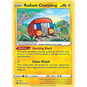 Radiant Charjabug (051/159)  - Crown Zenith - Pokemon Single Card