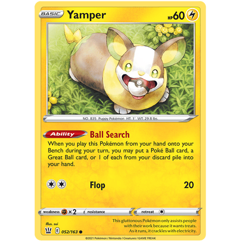 Yamper 052/163 - Battle Styles - Pokemon - TCGroupAU