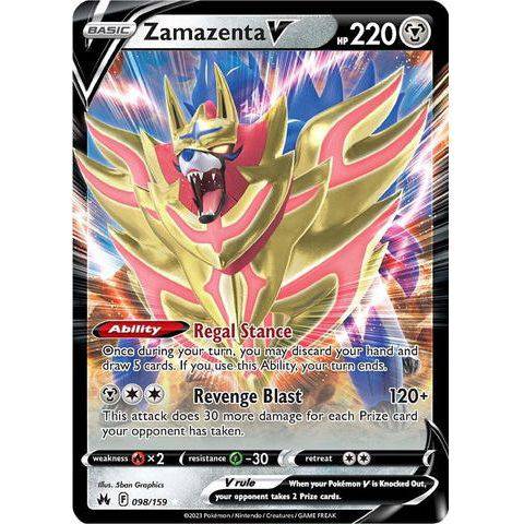 Zamazenta V (098/159)  - Crown Zenith - Pokemon - TCGroupAU