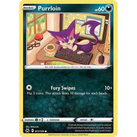 Purrloin (077/159)  - Crown Zenith - Pokemon - TCGroupAU