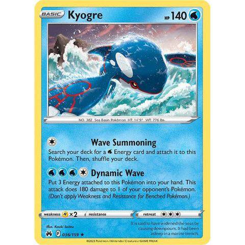 Kyogre (036/159)  - Crown Zenith - Pokemon - TCGroupAU