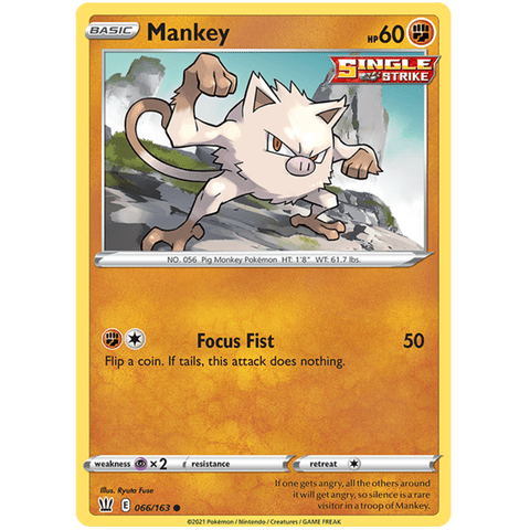Mankey 066/163 - Battle Styles - Pokemon - TCGroupAU