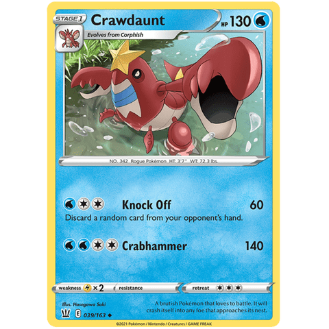 Crawdaunt 039/163 - Battle Styles - Pokemon - TCGroupAU