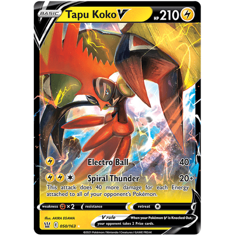 Tapu Koko V 050/163 - Battle Styles - Pokemon - TCGroupAU