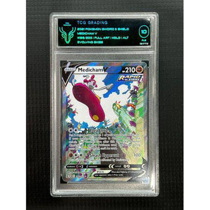 TCG 2021 English Medicham V - 186/203 - Pokemon Evolving Skies Graded Card