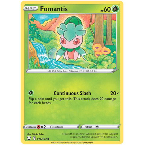 Fomantis 014/163 - Battle Styles - Pokemon - TCGroupAU
