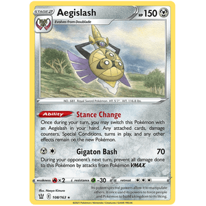 Aegislash 108/163 - Battle Styles - Pokemon - TCGroupAU