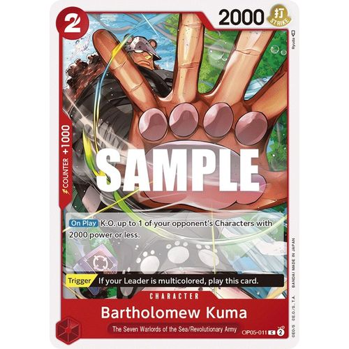 Bartholomew Kuma OP05-011 C - One Piece Card Game Awakening of the New Era - TCGroupAU