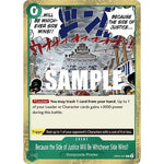 Because the Side of Justice Will Be Whichever Side Wins!! OP05-037 R (Foil) - One Piece Card Game Awakening of - TCGroupAU
