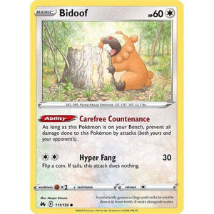 Bidoof (111/159) - Crown Zenith - Pokemon - TCGroupAU