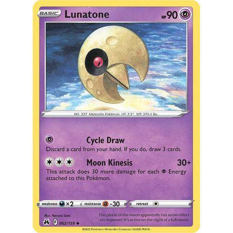 Lunatone (062/159)  - Crown Zenith - Pokemon - TCGroupAU