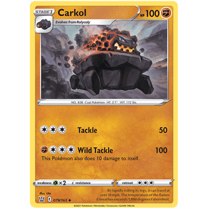 Carkol 079/163 - Battle Styles - Pokemon - TCGroupAU